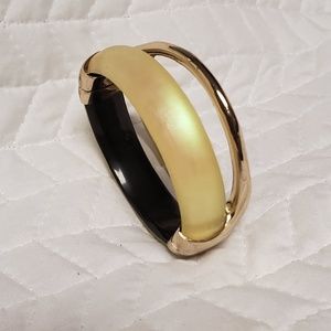 Alexis Bittar pearl and gold bangle Orig $259